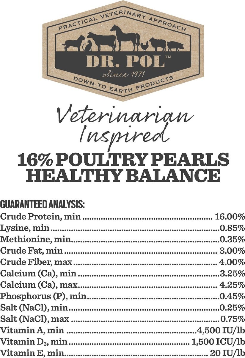 Dr. Pol Healthy Balance 16% Poultry Pearls Layer Complete Chicken Feed