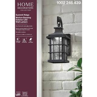 Home Decorators Collection Summit Ridge Collection Zinc Motion Sensor Outdoor Integrated LED Wall Lantern Sconce CQH1691LS-2