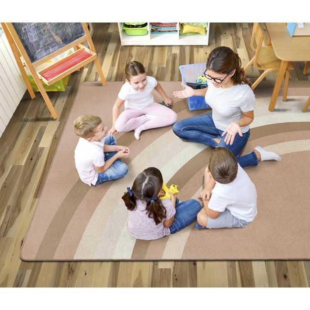 Flagship Carpets Simply Stylish Neutral Rainbow Area Rug