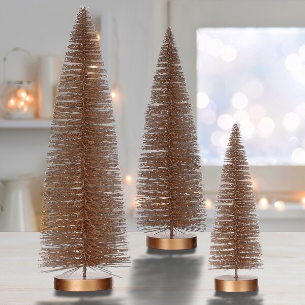 9/12/15 Snow Tipped Bristle Tree Set of 3