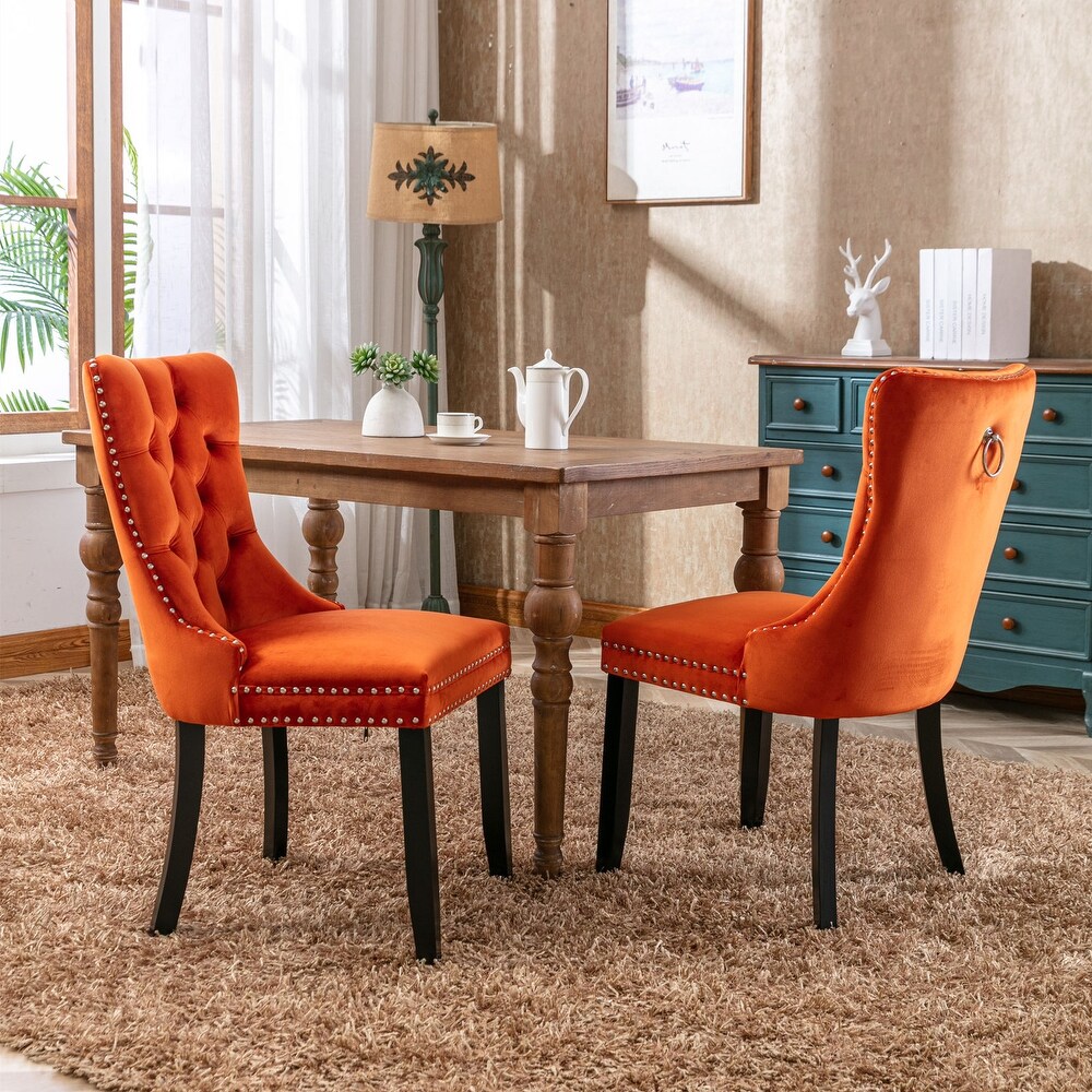 High end Tufted Velvet Upholstered Dining Chair