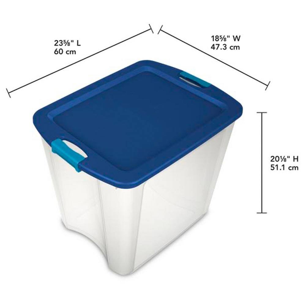 Sterilite 26 Gal. Latch and Carry Storage Tote Box Container (8-Pack) 8 x 14489604