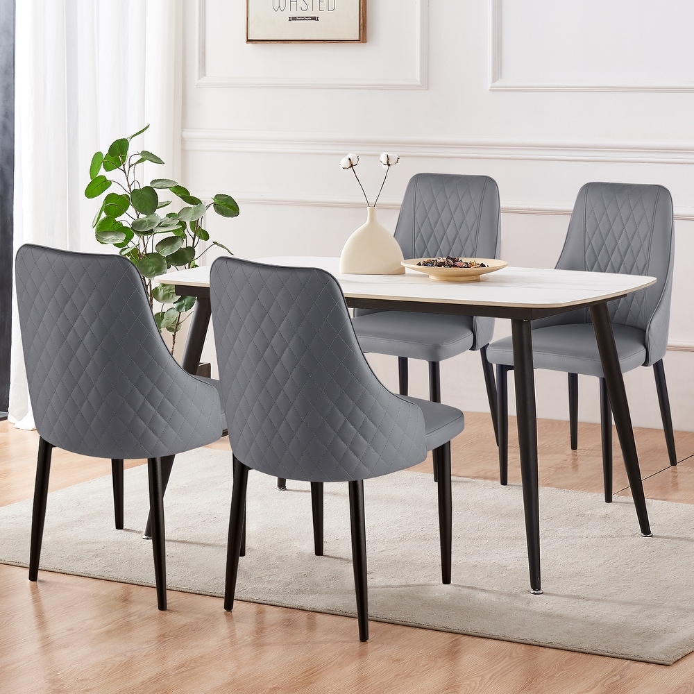 Modern PU Leather Upholstered Dining Chairs with High Back   17.72\