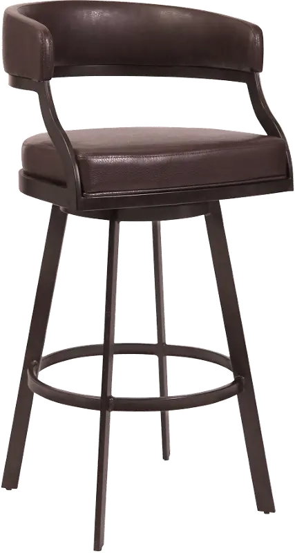 Saturn Brown Swivel Counter Height Stool