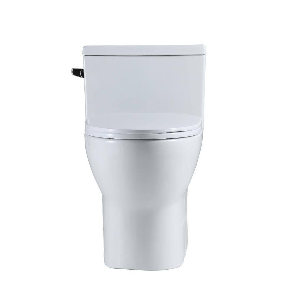 Altair Veronoa 1-Piece 1.28 GPF Single Flush Elongated Toilet in White Seat Included T213