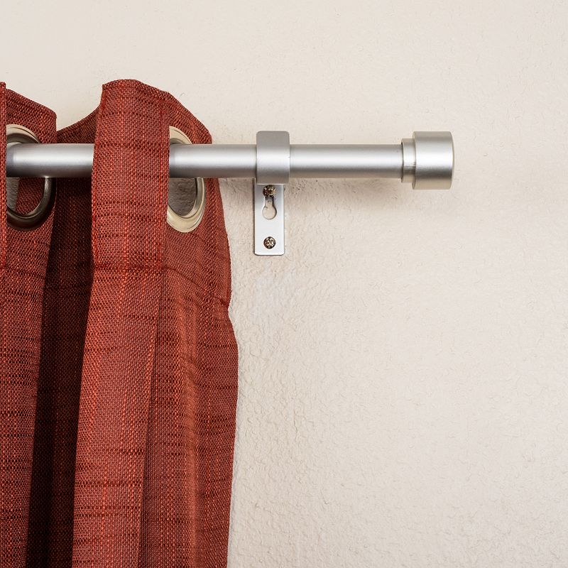 Decopolitan Cylinder Cap Adjustable 3/4 Curtain Rod Set