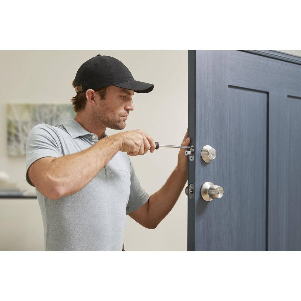 Defiant Brandywine Stainless Steel Combo Pack with Single Cylinder Deadbolt 32B86D1B