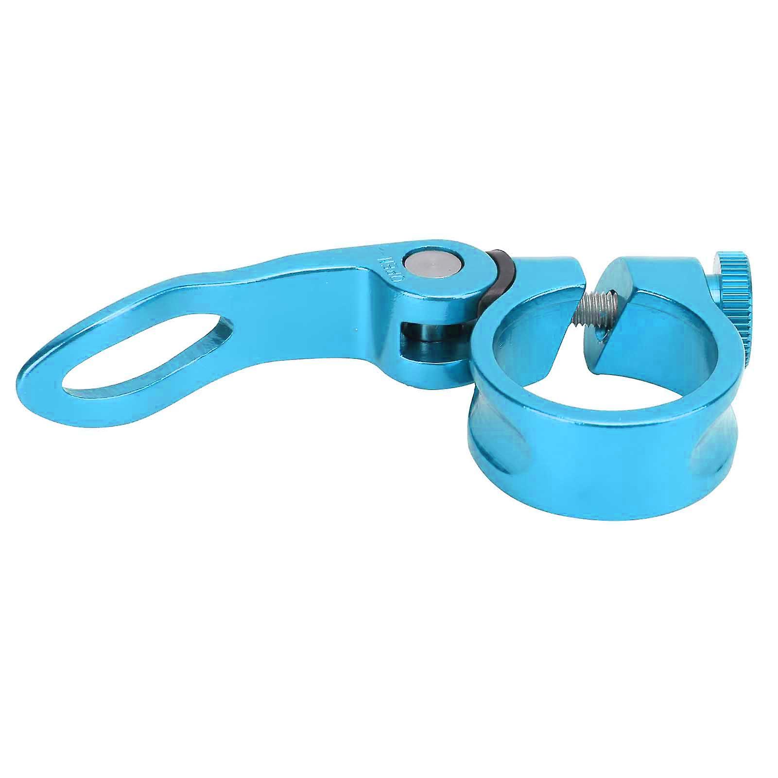 28.6mm Durable Bicycle Seat Tube Clamp Bike Aluminum Alloy Seatpost Clamp Bike Accessoryblue