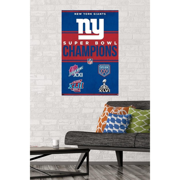 Trends International Nfl New York Giants Champions 23 Unframed Wall Poster Prints