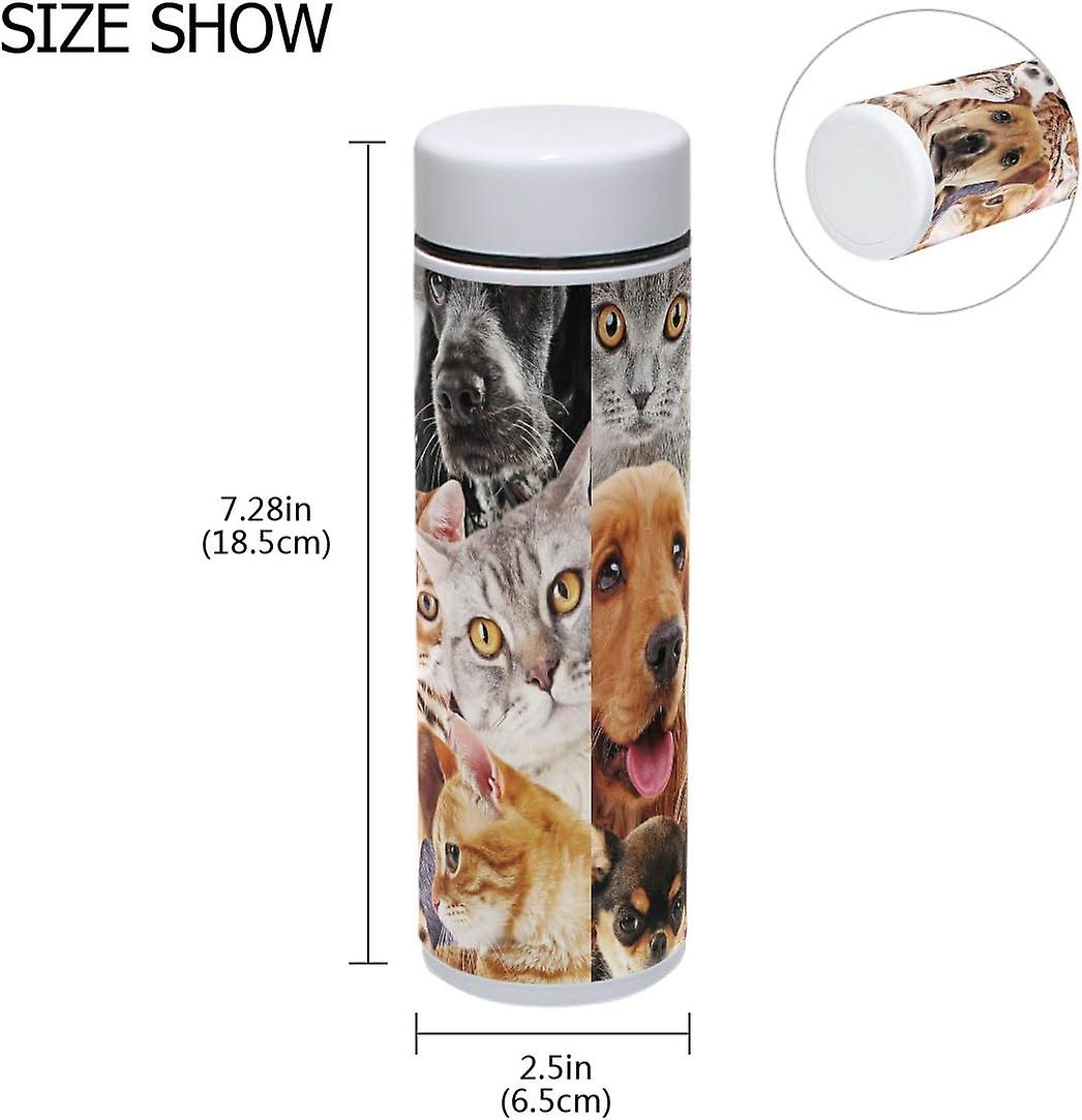 Vacuum Insulated Stainless Steel Water Bottle Dog Cat Thermos Tumblers Portable Hyrdoflask Travel Mug