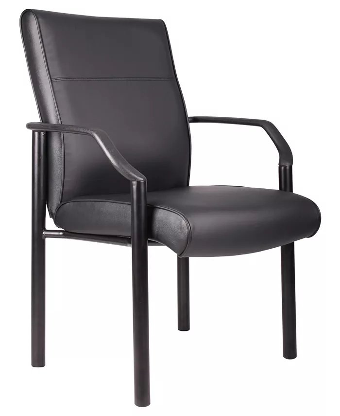 Boss Office Products Mid Back LeatherPlus Guest Chair