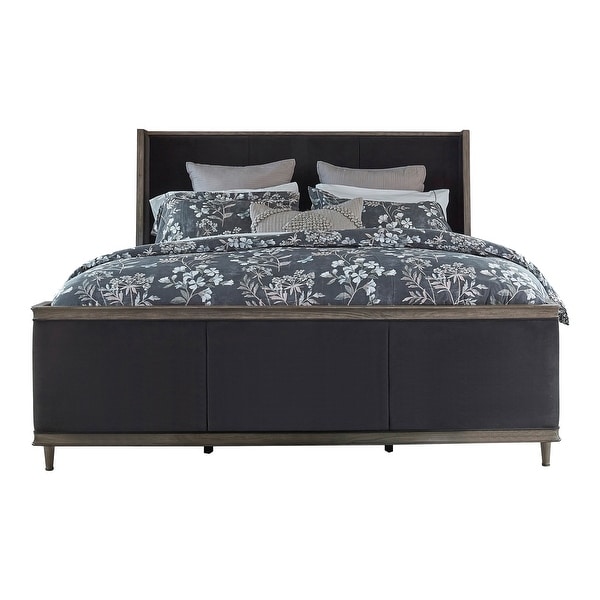 Martinique French Grey 2-piece Bedroom Set with Nightstand - - 35046085