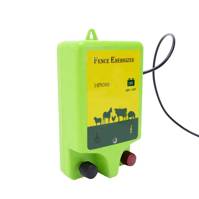 Farm equipment portable 12v electric fence energizer for farm fencing