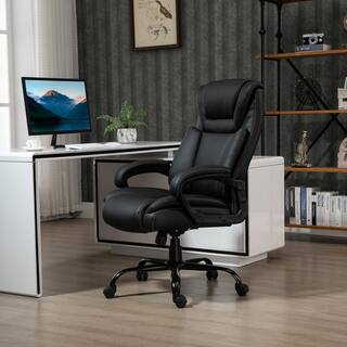 Vinsetto Black Big and Tall Executive Office Chair 400 lbs. Computer Desk Chair with High Back PU Leather Ergonomic Upholstery 921-470BK