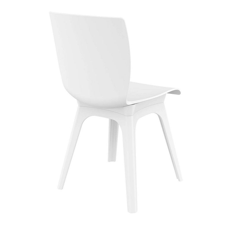 33.5 White Solid Refined Patio Dining Chair