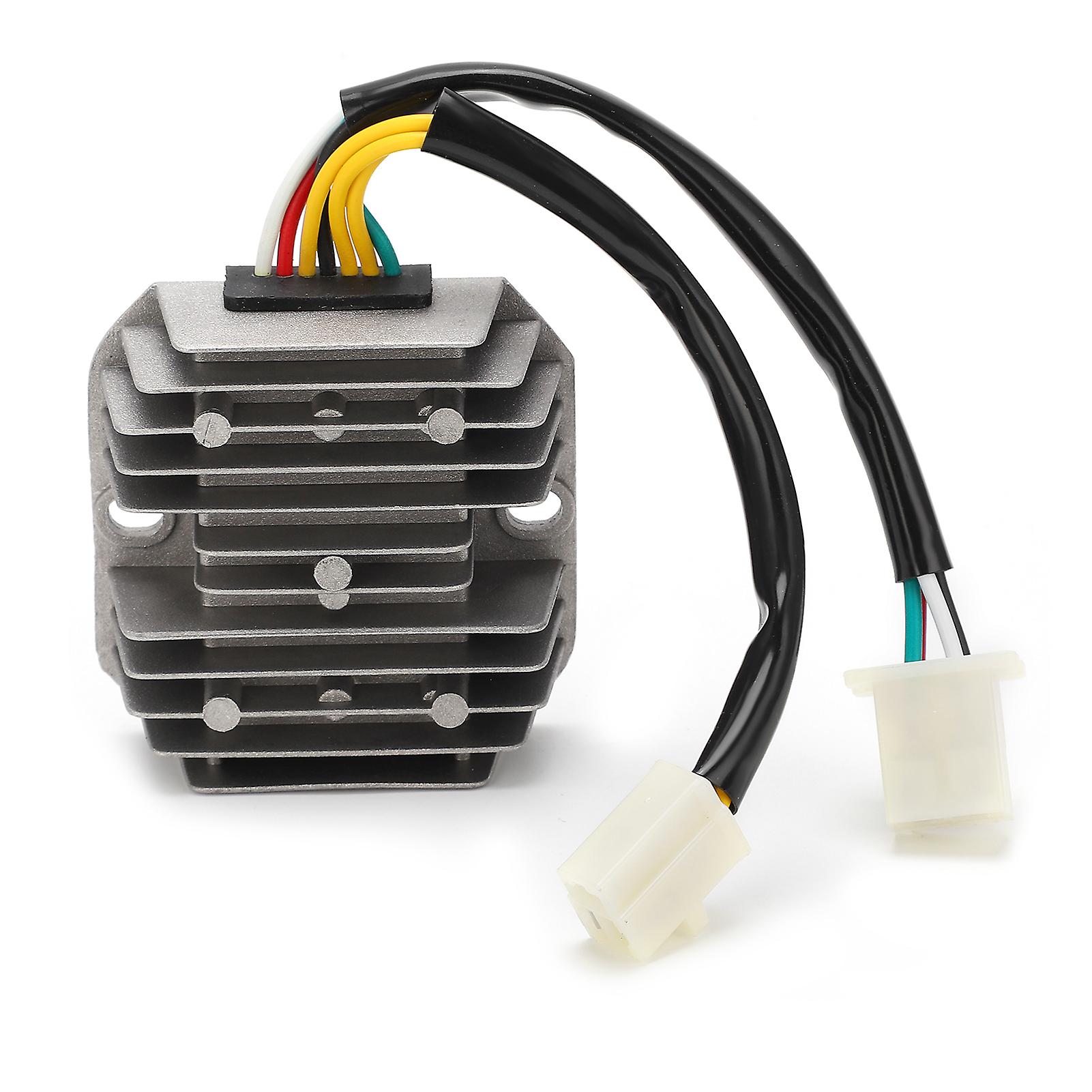 Voltage Regulator Rectifier 7 Wires Dualplug Aluminum Alloy + Abs For Scooter Moped Atv 12v