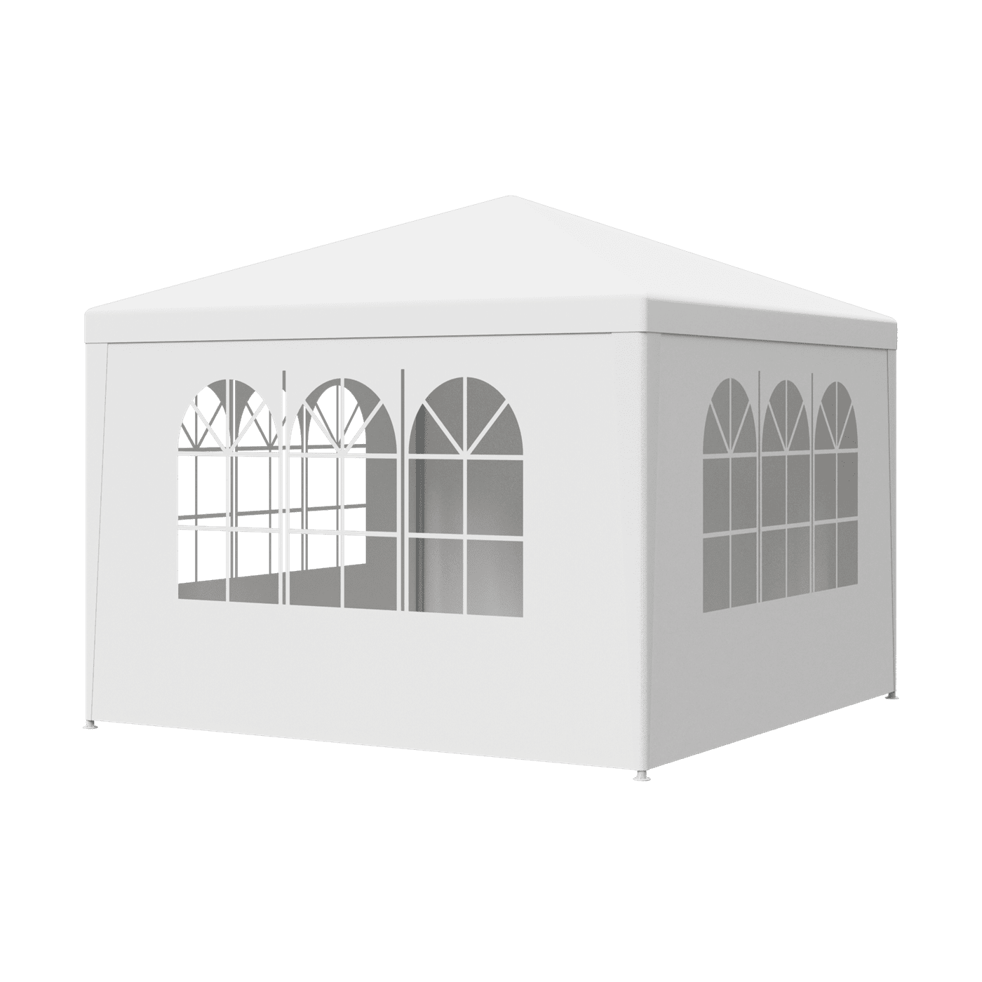 ZENSTYLE Patio Wedding Party Tent Set White Waterproof Canopy - 10 x 10'