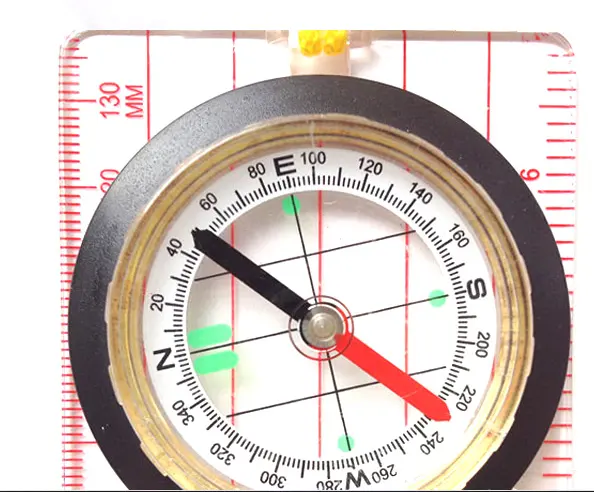 Hot Sell High quality Acrylic Map Scale Ruler Compass for Hiking Camping Backpacking Emergency and Outdoor Survival