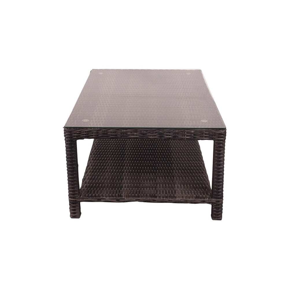 Courtyard Casual Cheshire Regular Coffee Table Glass Top