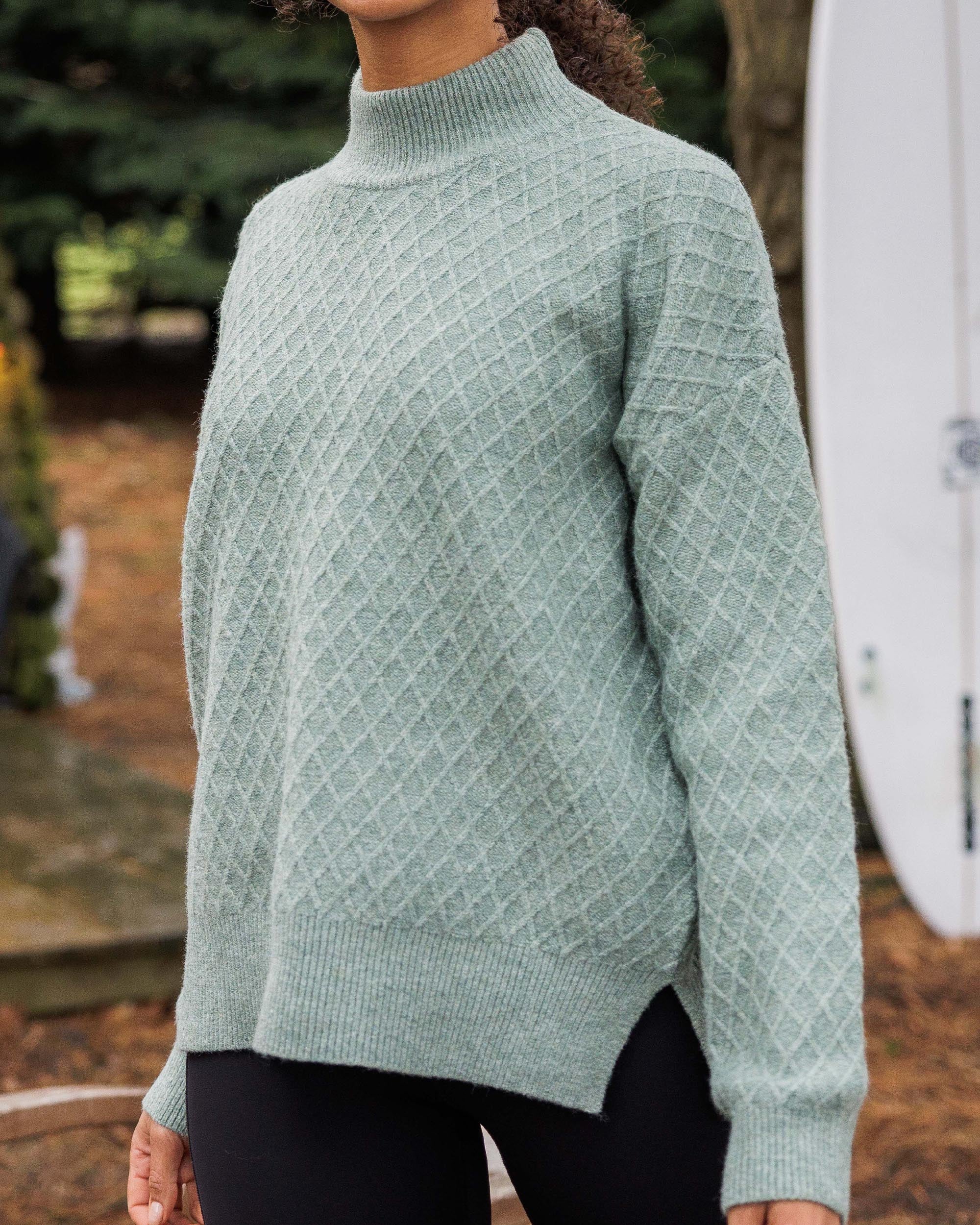 Hinterland Recycled Knitted Jumper - Pistachio