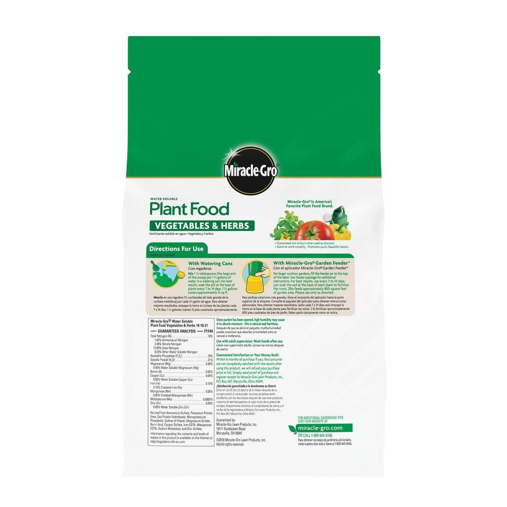 Miracle-Gro 2 lbs. Miracle Gro Water Soluble Veggie and Herb Plant Food 3003710