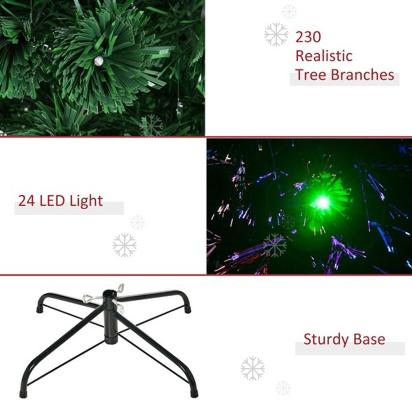 HOMCOM 6 ft. ColorChanging Lighted Christmas Tree with Stand