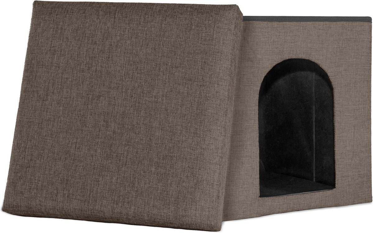 FurHaven House Footstool and Ottoman Dog and Cat Bed