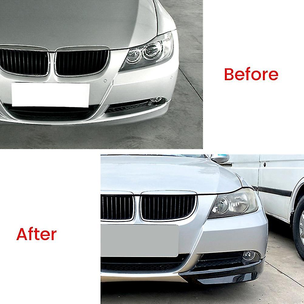 Car Glossy Black Front Bumper Lip Corner Cover Trim Lower Protector Splitter Spoiler For E90 E91 32