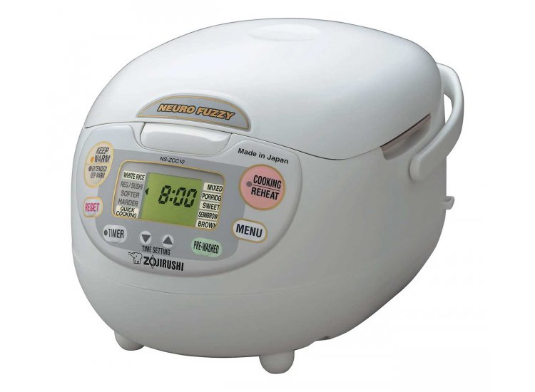 Zojirushi Neuro Premium White Fuzzy Rice Cooker And Warmer