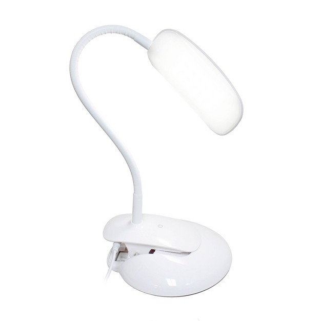 Led Flexi Rounded Clip Light Table Lamp includes Led Light Bulb Simple Designs