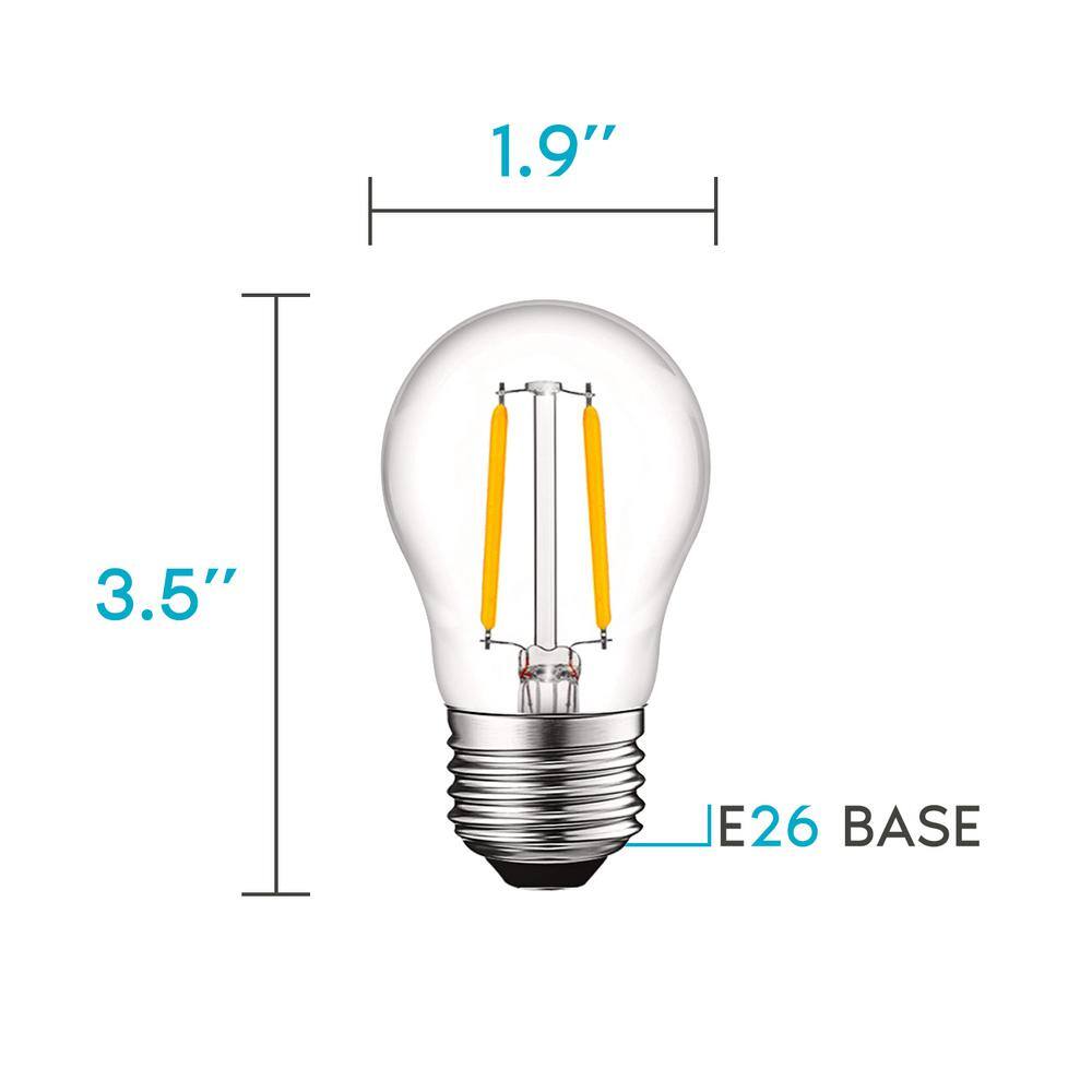 LUXRITE 40-Watt Equivalent A15 Dimmable Edison LED Light Bulbs Damp Rated 2700K Warm White (6-Pack) LR21623-6PK