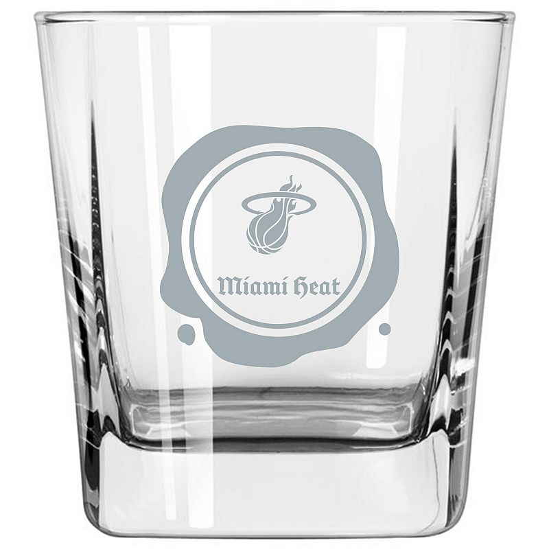 Miami Heat 14oz. Frost Stamp Old Fashioned Glass