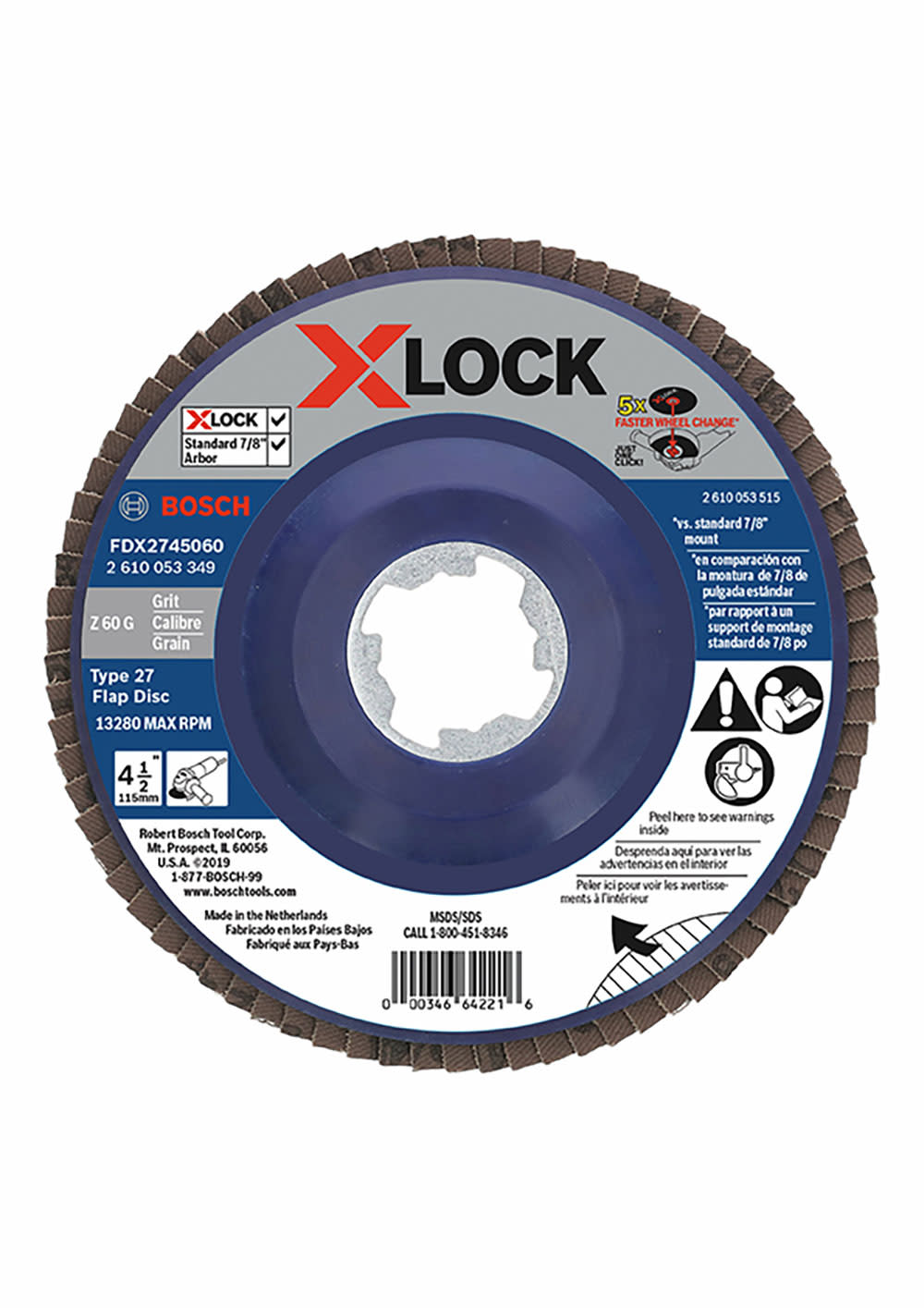 Bosch X-Lock Flap Discs 4-1/2