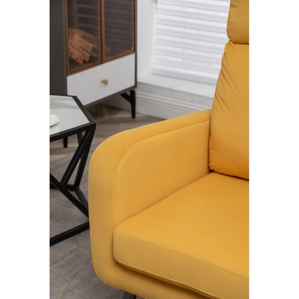 Modern Upholstered Accent Chair with Metal Legs