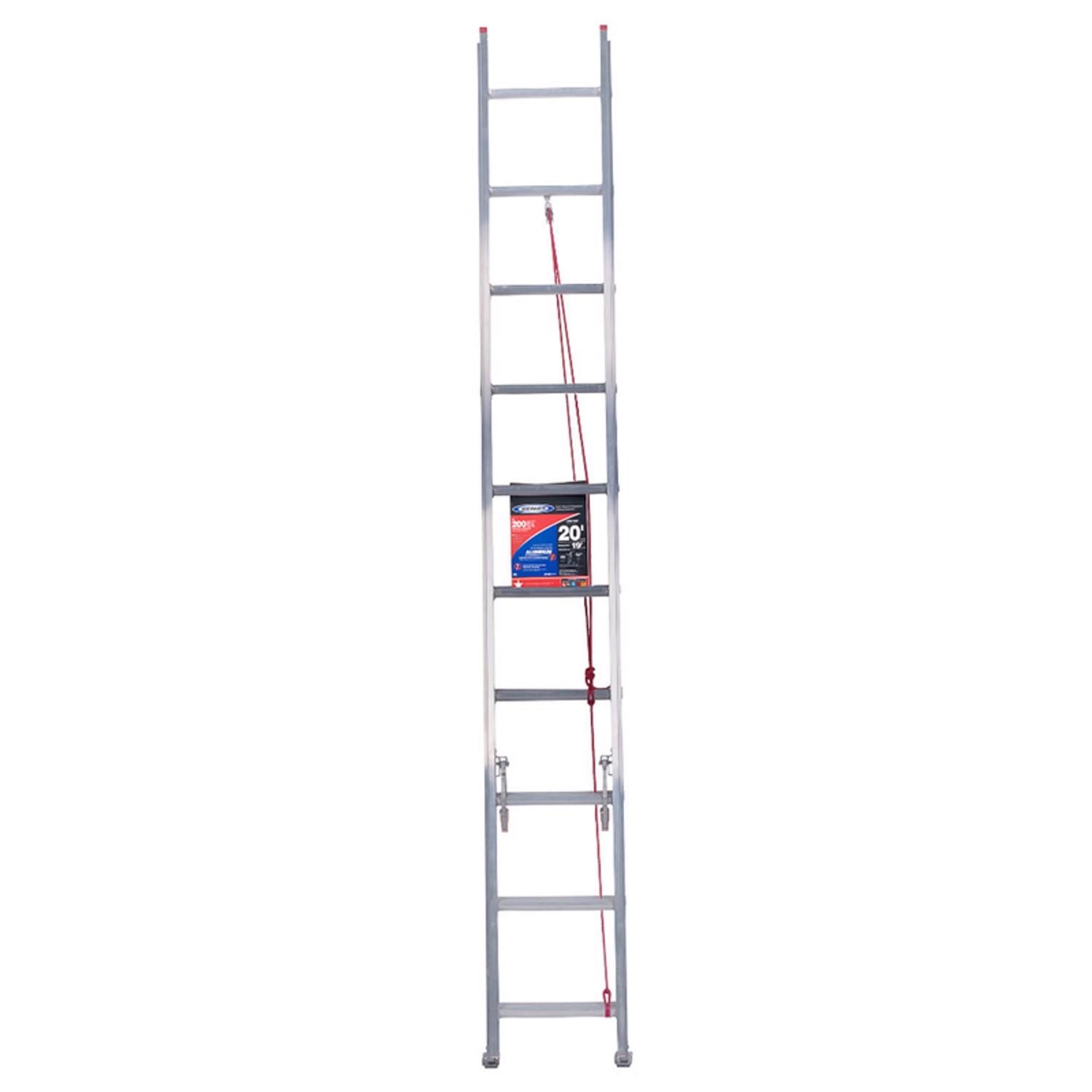 Werner 20-foot Aluminum Extension Ladder Type III 200 lb. capacity