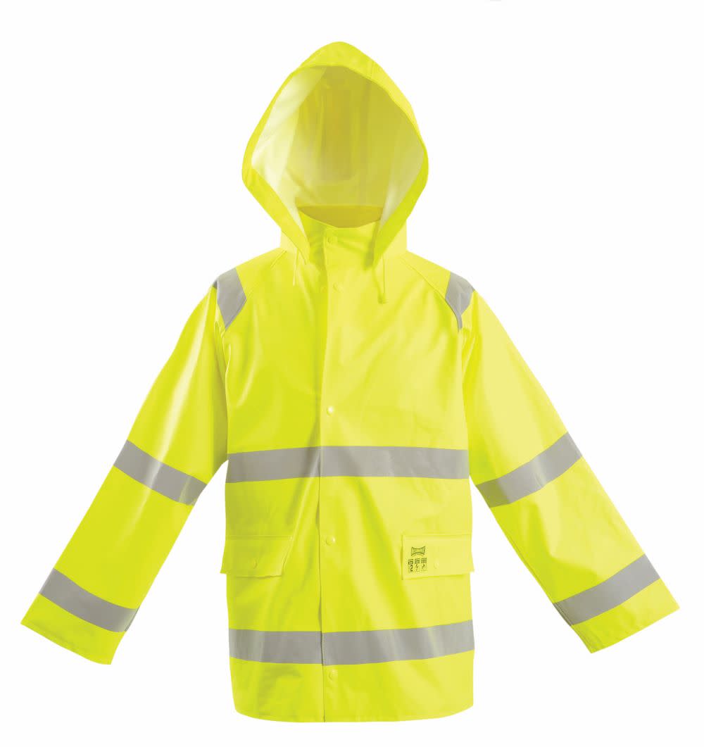 Yellow Flame Resistant Rain Jacket - 5XL