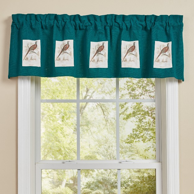 Park Designs Pheasant Run Lined Patch Valance 14 quot l