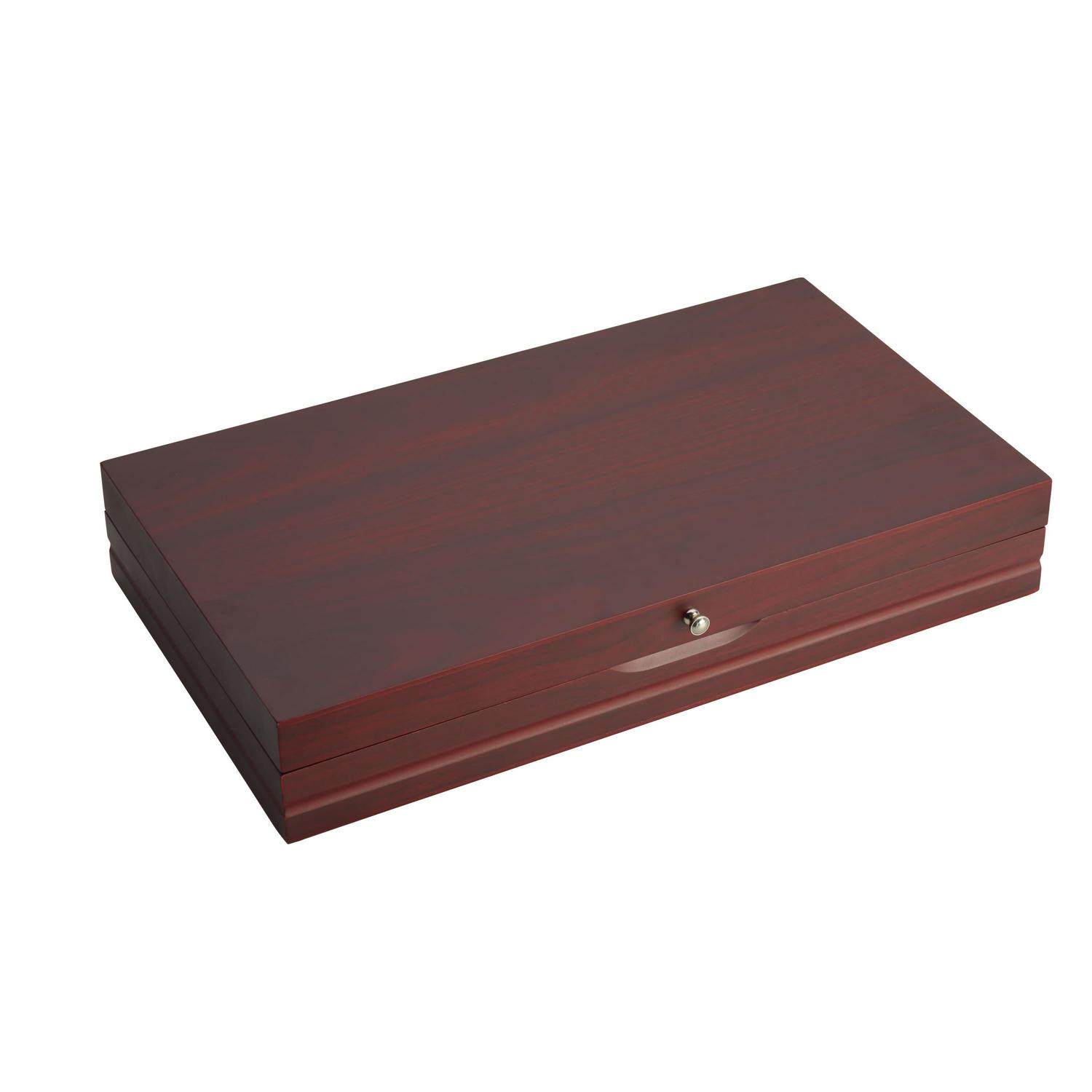 Wallace 19-inch Dark Walnut Flatware Storage Chest， Flatware Not Included