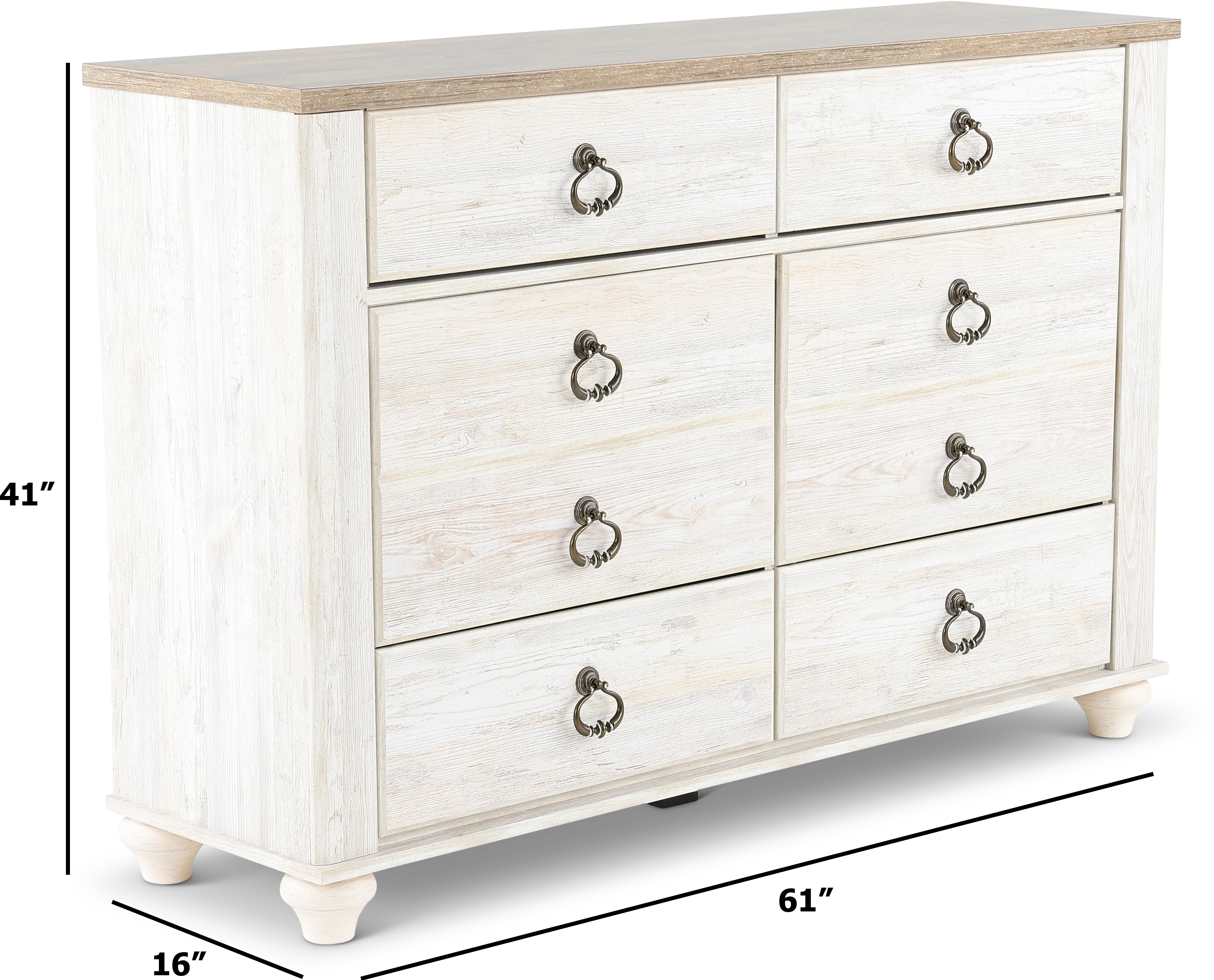 Millhaven Whitewash Dresser