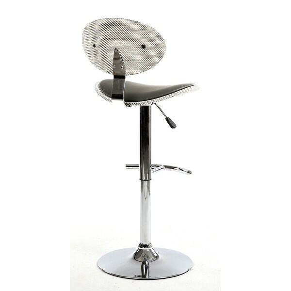 Somette Grey Chrome Pneumatic Stool