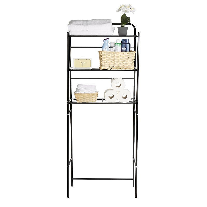 Mind Reader Alloy Collection 3-Tier Over the Toilet Space Saver Rack