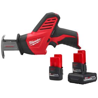 MW M12 12-Volt Lithium-Ion XC High Output 5.0 Ah Battery Pack WHigh Output 2.5 Ah Battery Pack + HACKZALL 48-11-2452S-2420-20