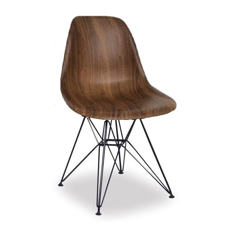 Eiffel Walnut Seat with metal legs