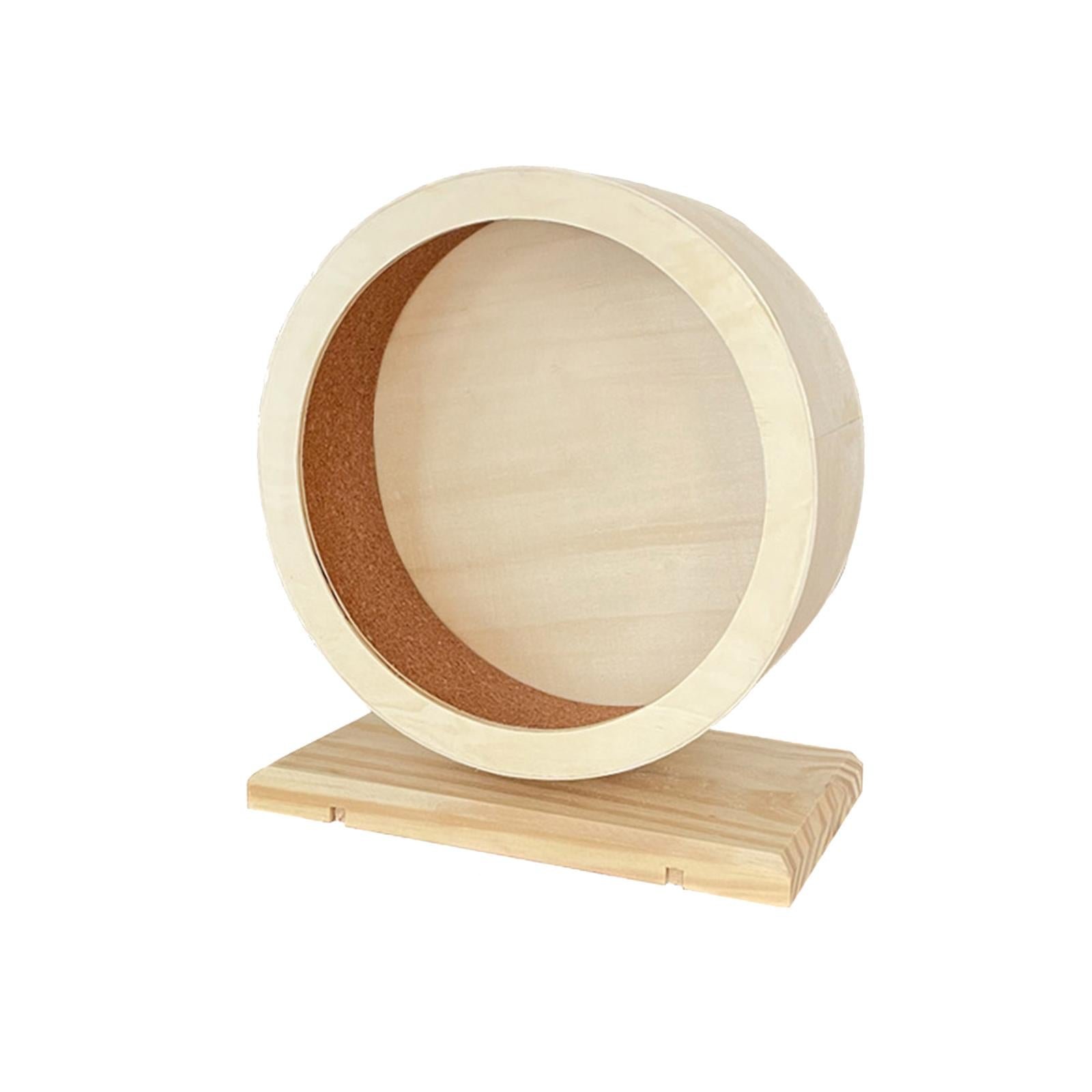 Wooden Hamster Running Wheels Small Pets Sports Toys， Hedgehog Hamster Silent Hamster Exercise Wheel Small Animals Supplies Accessories Large