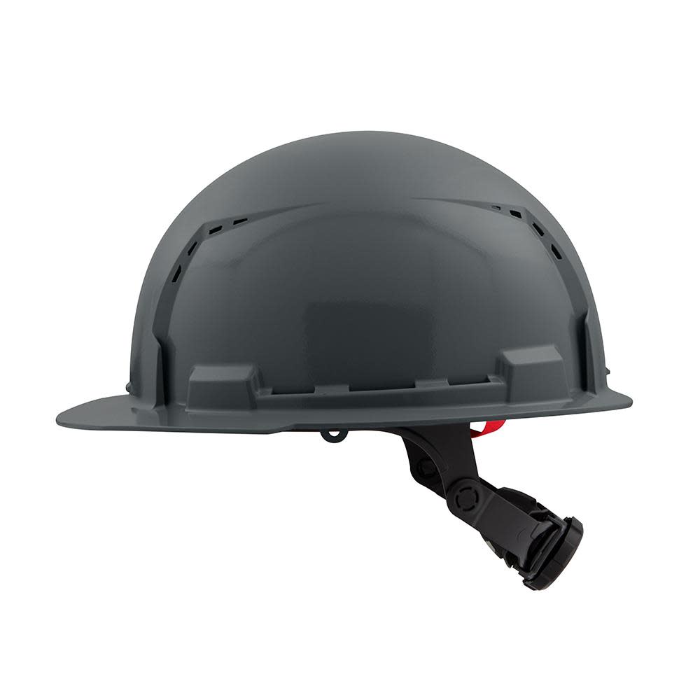 Milwaukee Gray Front Brim Vented Hard Hat with 6pt Ratcheting Suspension Type 1 Class C