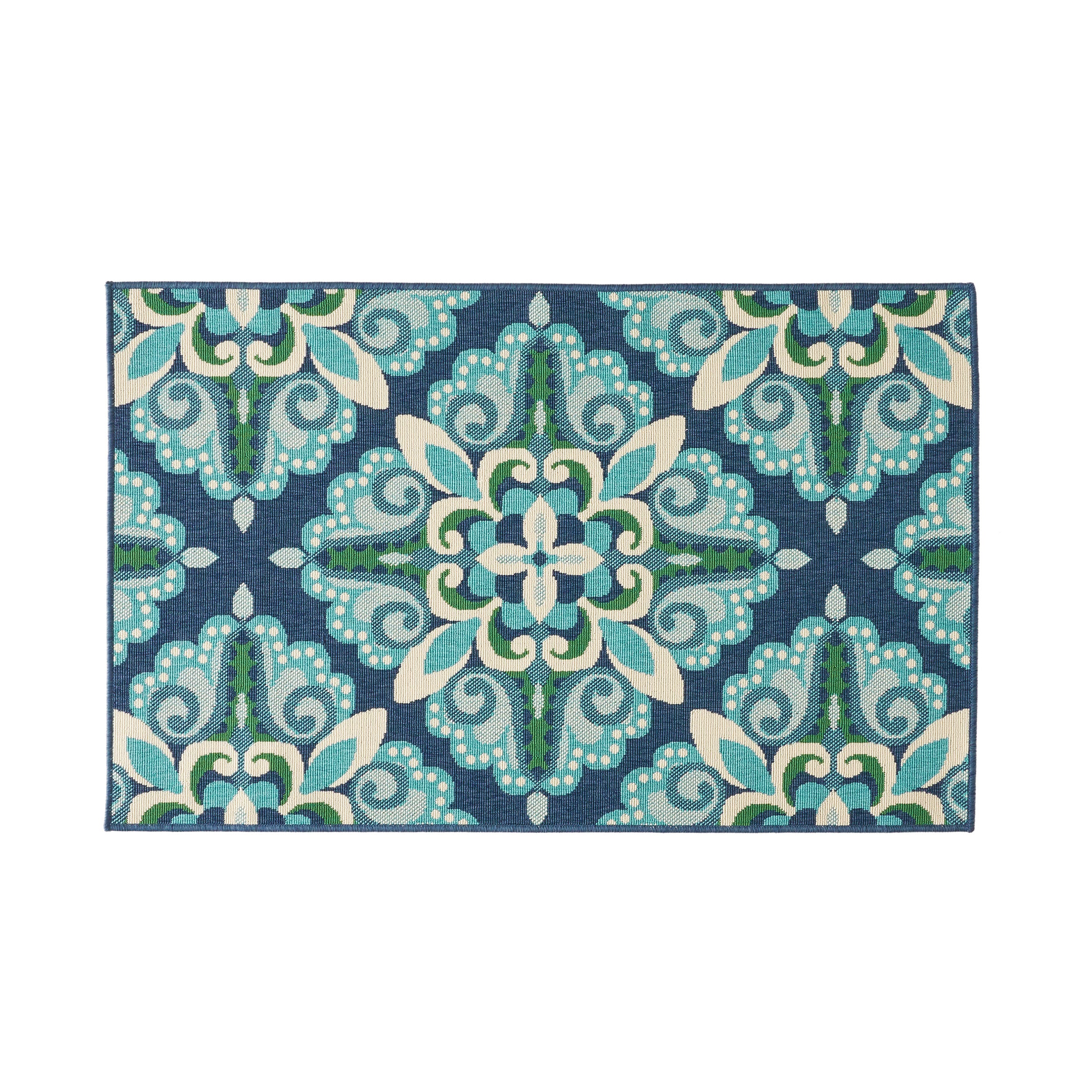 Sage Outdoor Medallion Area Rug