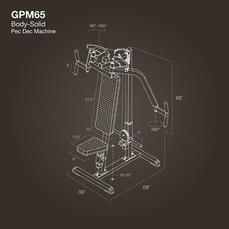 Body-Solid Plate Loaded Pec Machine