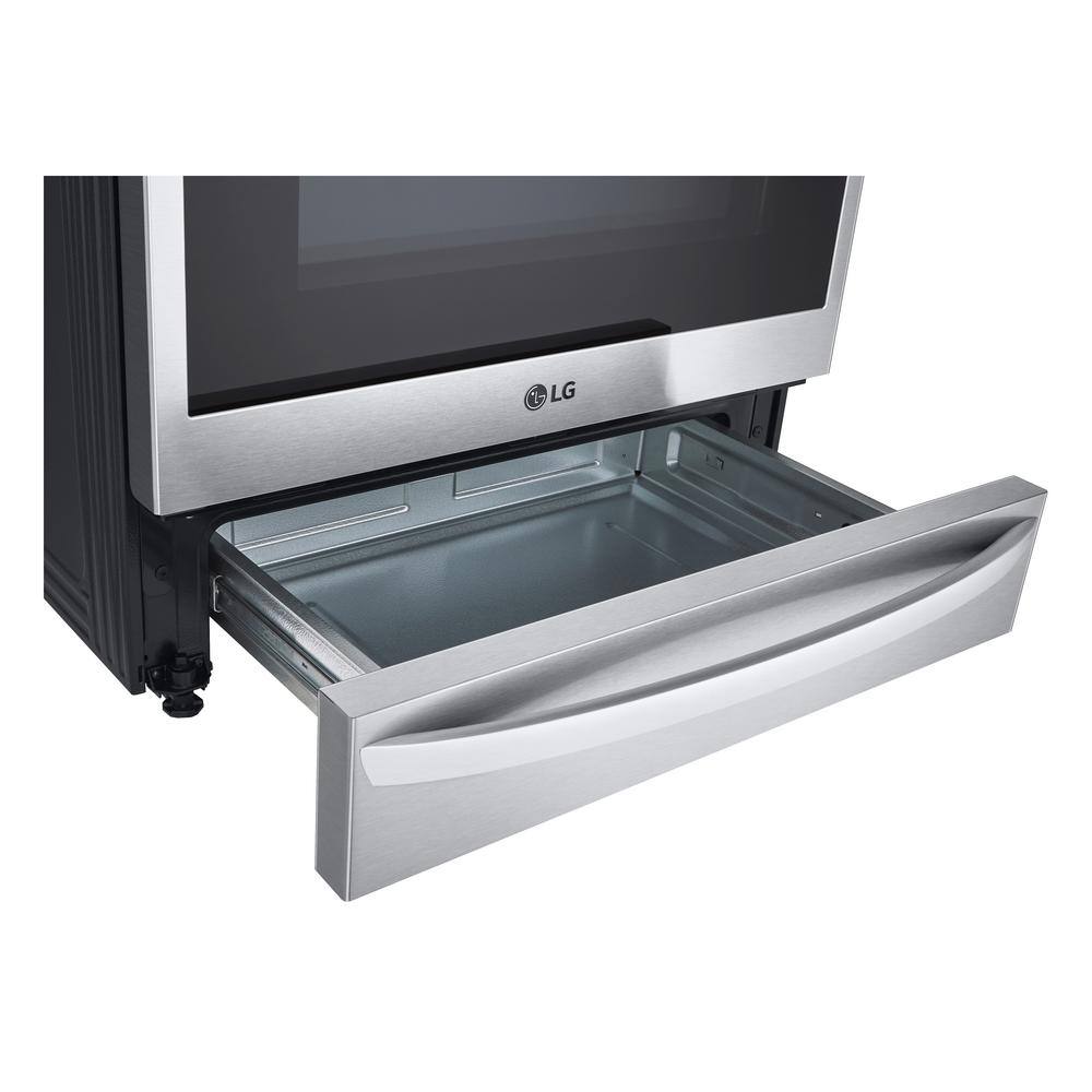 LG 6.3 cu. ft. Smart Slide-In Gas Range with ProBake Convection  Air Sous Vide in PrintProof Stainless Steel LSGL6337F