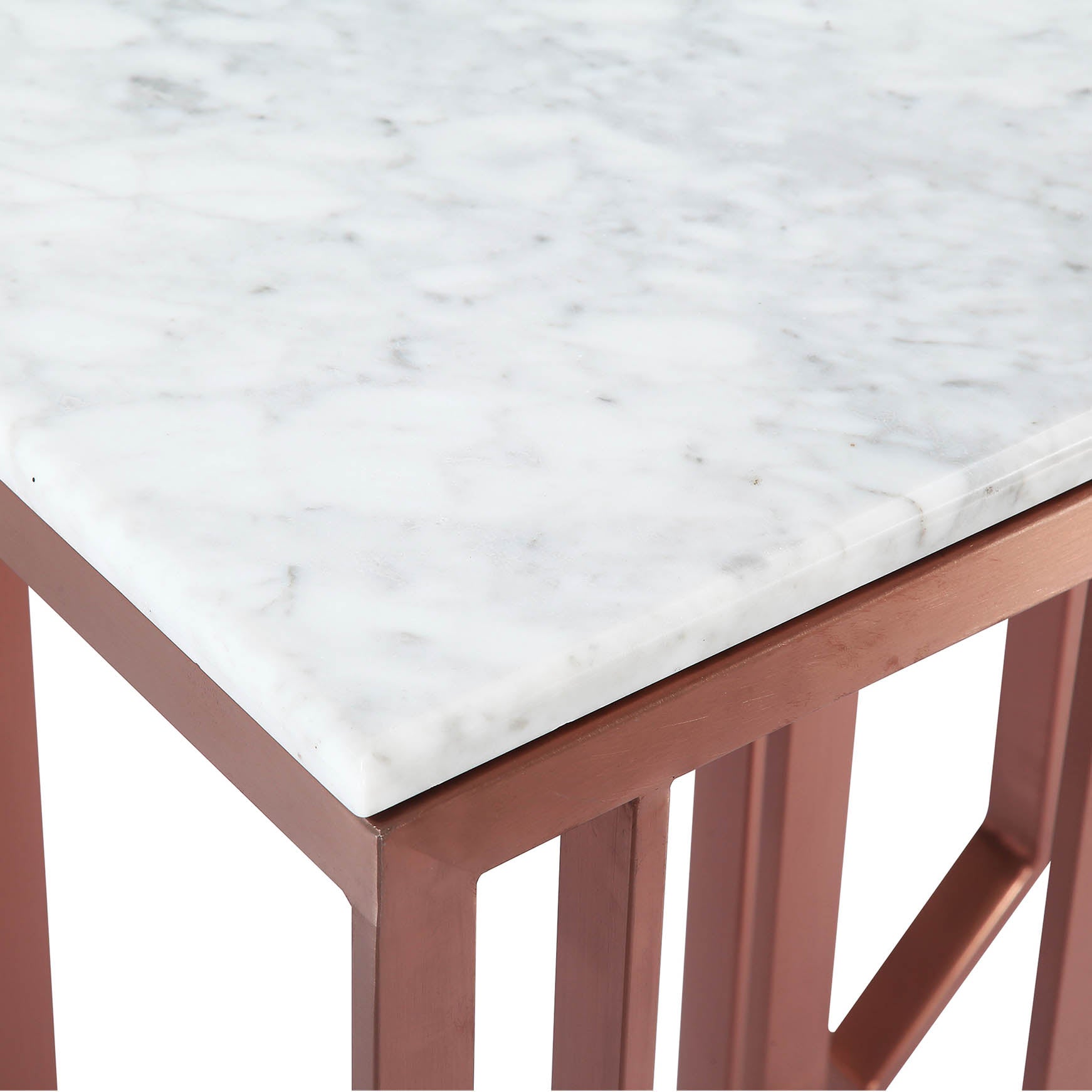 Natural Marble & Stainless Steel Console Table Bp8812- S-Rg