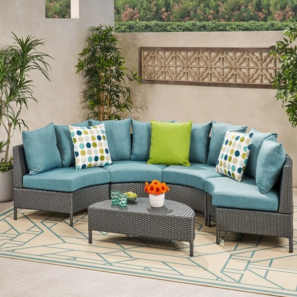 Newton Outdoor 4seater Sectional Sofa Set by Christopher Knight Home